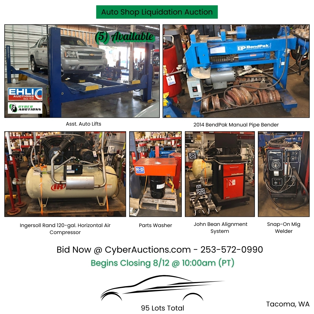Auto Shop Liquidation Auction at Ehli Auctions